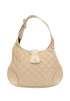 Brooke Quilted Hobo, &pound;210, Handbags, Beige, Fabric/Leather, Front view
